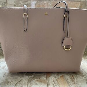 Ralph Lauren Cream Pink Blush Tote with Dust Cover